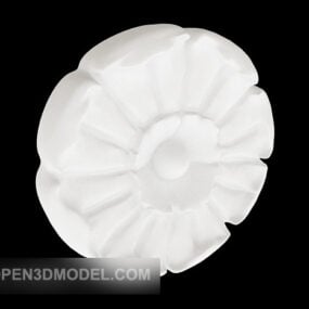 Simple Flower Plate Ceiling Decor 3d model