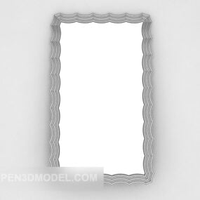 Simple Home Mirror Rectangular 3d model
