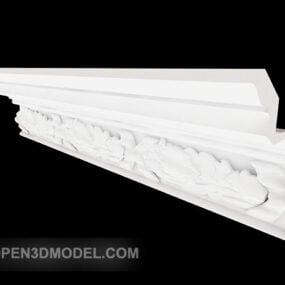 Einfaches Haus-Gipslinien-3D-Modell