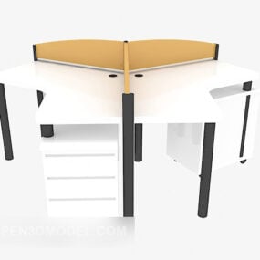 Minimalist Ofis Köşesi Çalışma Masası 3D modeli
