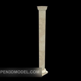 Columna de piedra clásica tallada modelo 3d