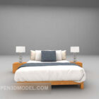 Cadre en bois de lit de style simple