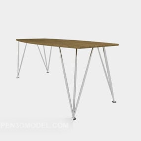 Simple Table Steel Legs 3d model