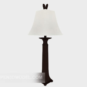 3д модель простой и практичной настольной лампы и мебели