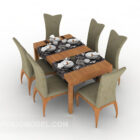 세련된 단단한 나무 식탁 의자