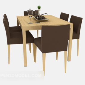 Simple And Stylish Table Chair 3d model