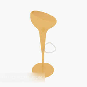 Simple And Stylish Yellow Bar Chair 3d model