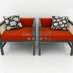 Simple And Warm Chinese Sofa 3d model