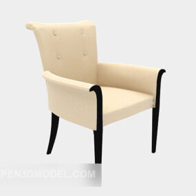 Simple Armrest Home Chair 3d model