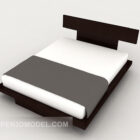 Simple Bed Dark Wooden