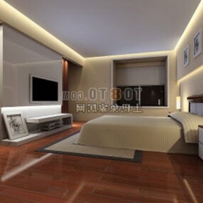 خزانة تلفزيون بغرفة نوم بسيطة نموذج ثلاثي الأبعاد