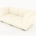 Простий бежевий двомісний диван V2