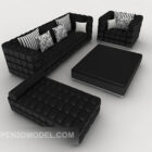 Simple Black Business Combination Sofa