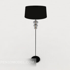 Simple Black Floor Lamp 3d model