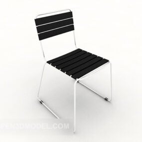 3д модель простого черного домашнего кресла для отдыха