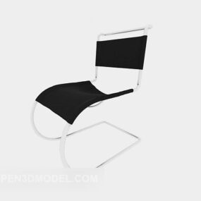 Simple Black Lounge Chair 3d model