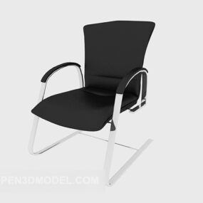 Chaise de bureau noire simple modèle 3D