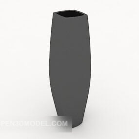 シンプルな黒磁器の3Dモデル