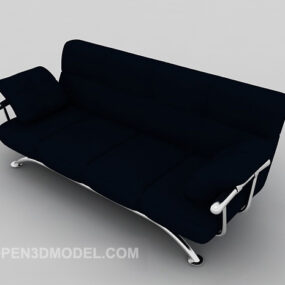 Prosta niebieska sofa dla domu Model 3D