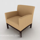 أريكة عادية بسيطة باللون البني