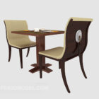Yksinkertainen ruskea rento pöytätuoli