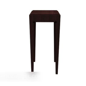 Simple Brown Side Table 3d model