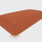 Simple brown sofa stool 3d model