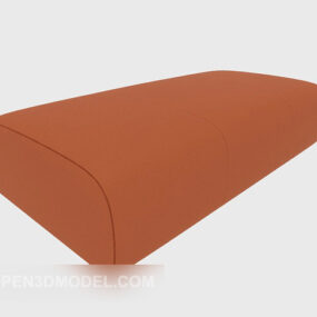 Taburete de sofá marrón simple modelo 3d