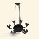 Simple candlestick chandelier 3d model
