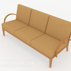 Simple Casual Bench Furniture 3d model