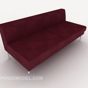 Enkel Casual Double Sofa 3d-modell