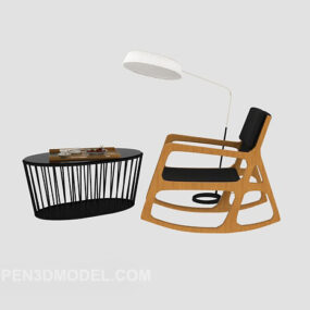 Απλή περιστασιακή κουνιστή καρέκλα 3d μοντέλο