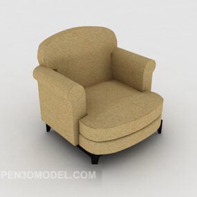 Simple Casual Single Sofa 3d model