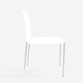 Простий стілець білого кольору 3d модель