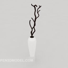 Modelo 3D de árvore seca simples e chique