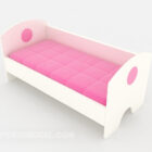 シンプルな子供用ベッド ピンク色