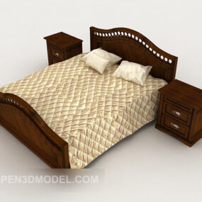 Simple Common Home Bed 3d model