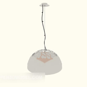 Simple Home Chandelier Round Shade 3d model