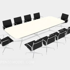 Simple Conference Table Chair 3d model