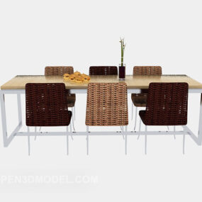 Simple Creative Table Chair 3d model