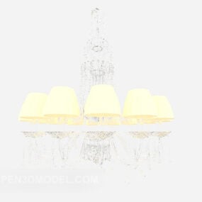 Simple Crystal Round Chandelier 3d model
