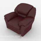 Enkel mörkröd enkel soffa