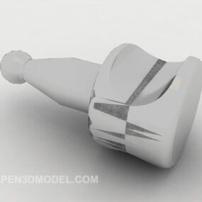 3д модель простой дверной ручки серебристого цвета