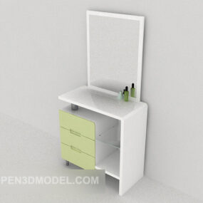 Eenvoudig kaptafelslaapkamer 3D-model