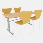 シンプルなXNUMX人用のテーブルと椅子