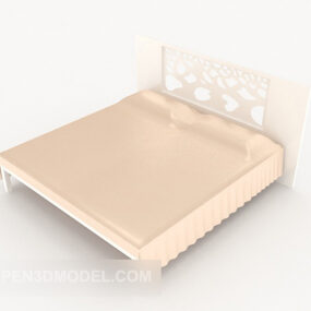 Simple Fresh Double Bed 3d model