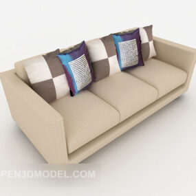 Simple Fresh Home Sofa 3d model