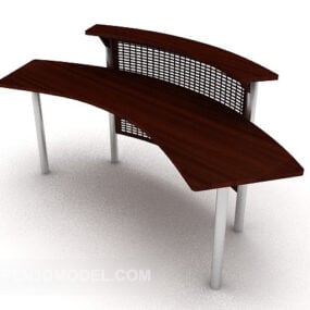 Simple Front Desk Furniture 3d model