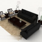 Einfaches schwarzes Möbelsofa
