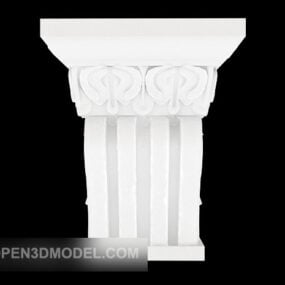 慷慨的柱装饰组件 3d model